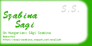 szabina sagi business card